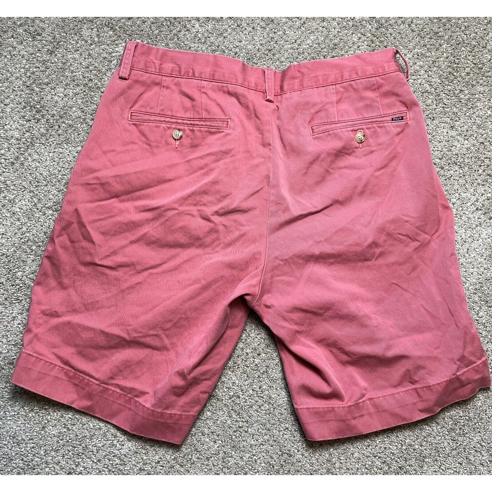 Polo Ralph Lauren Men's Chino Shorts Classic Fit Salmon Size 32 Cotton 9" Inseam - Picture 5 of 6